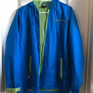 Blue and Green Rain jacket